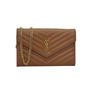 Bolsa Saint Laurent Envelope Chain Wallet