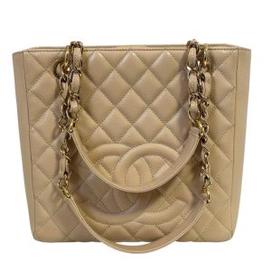Bolsa Chanel Shopper Caviar Bege