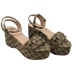 Sandália Gucci GG Flatform Monograma